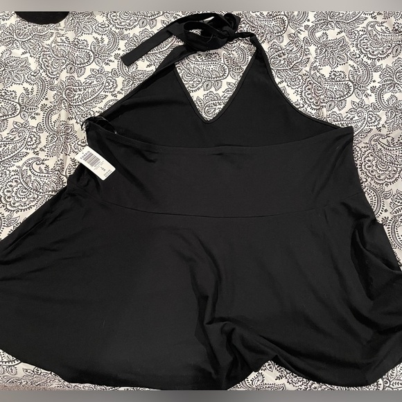 Torrid Foxy Halter Neck Peplum Top Retro Black Plus Size 5X/28W Summer/Vacation - Picture 4 of 5